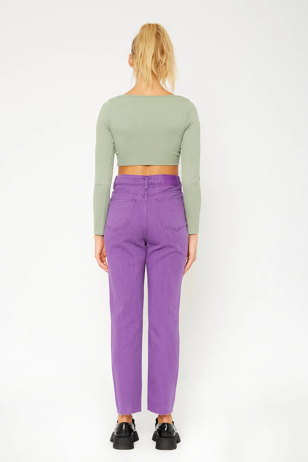 Super high-rise color pants