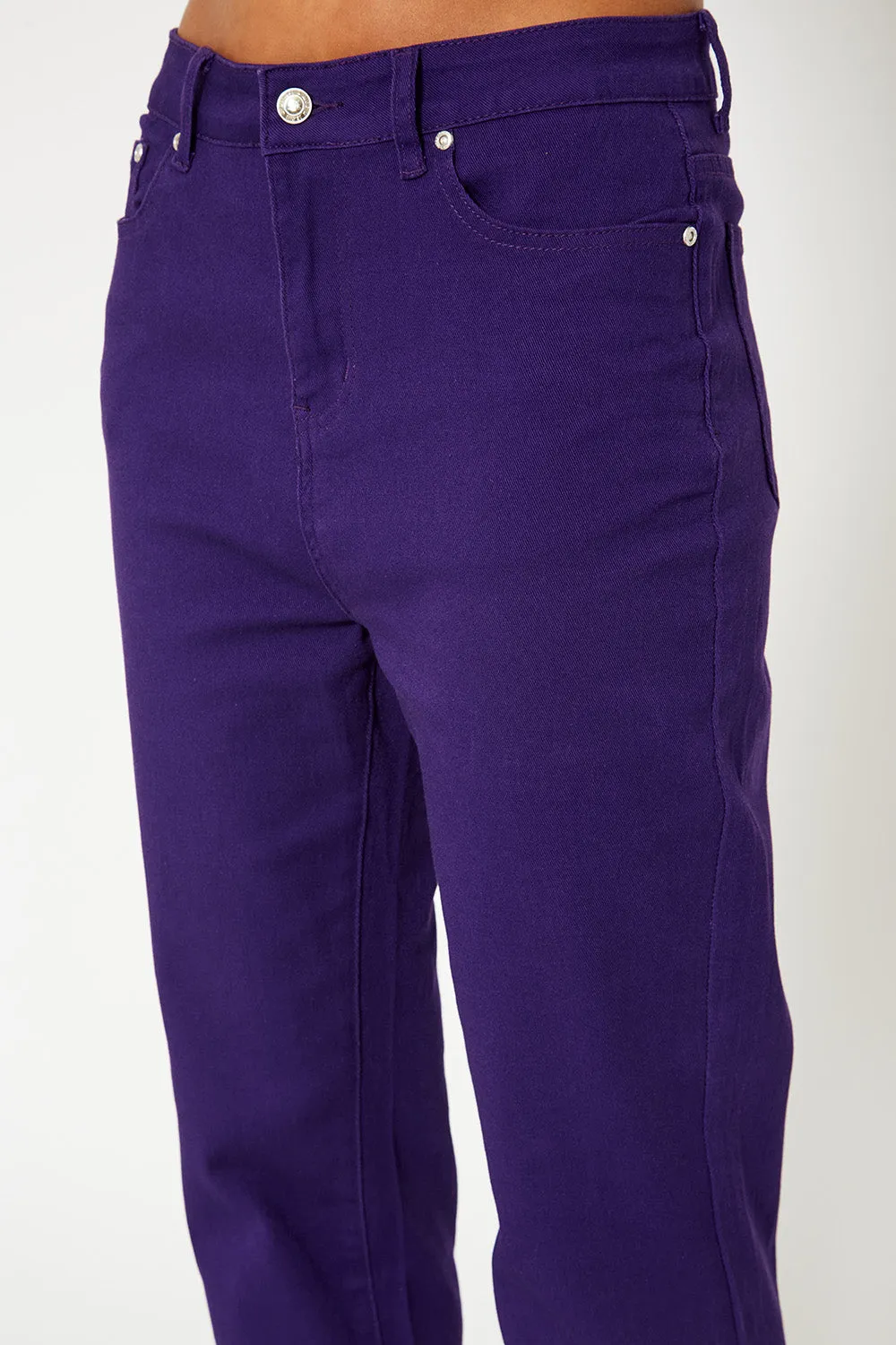 Super high-rise color pants