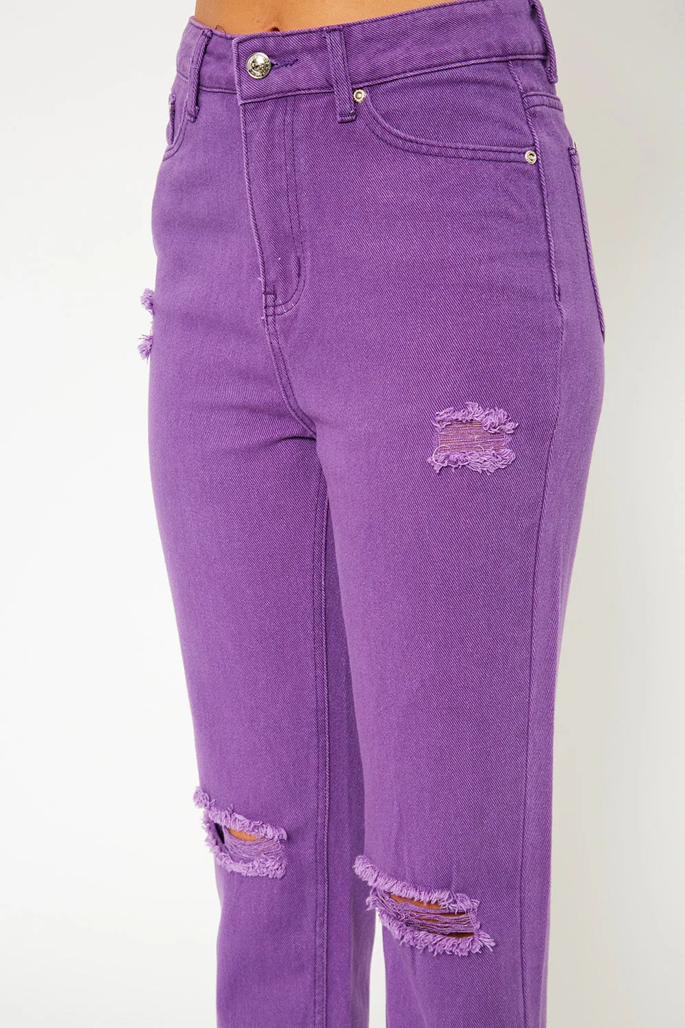 Super high-rise color pants