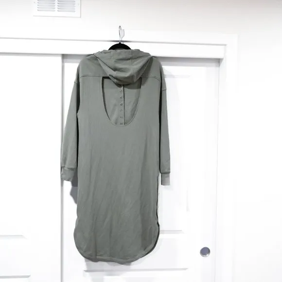 Sweaty Betty x Halle Berry Sage Waffle Knit Small Dress Open Back Loungewear