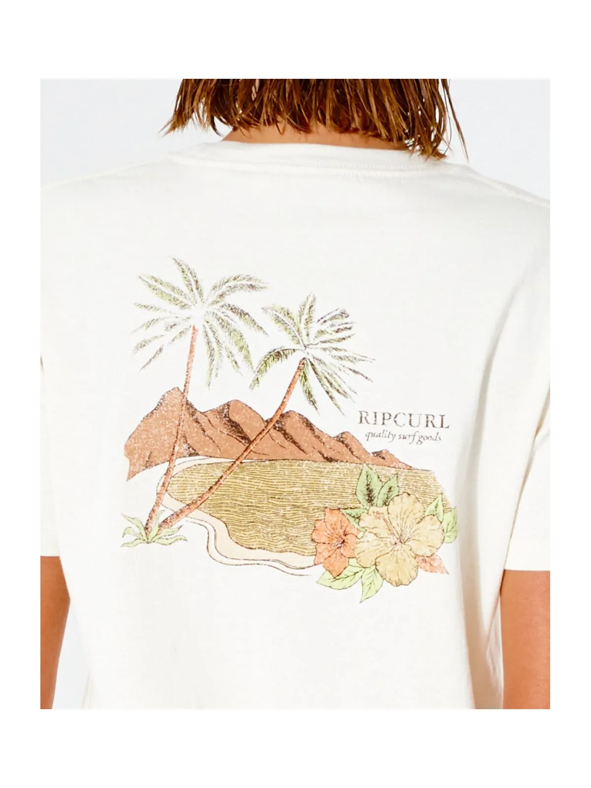 T-Shirt RIP CURL Lunar Tides Relaxed Tee - żółty