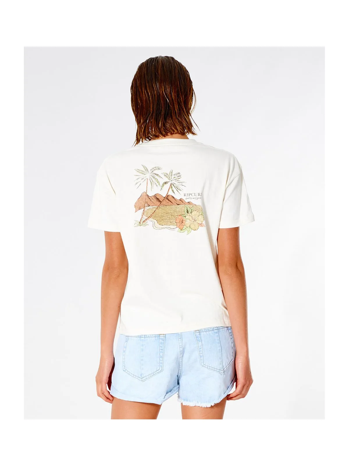 T-Shirt RIP CURL Lunar Tides Relaxed Tee - żółty