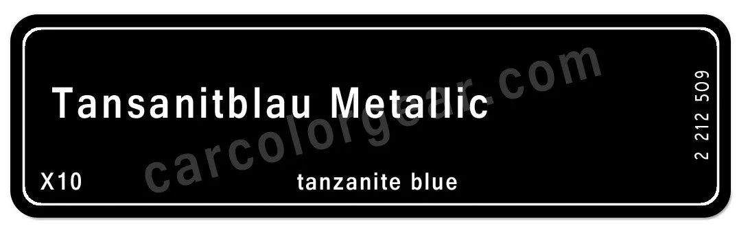 Tanzanite Blue Metallic T-Shirt, Color Code X10