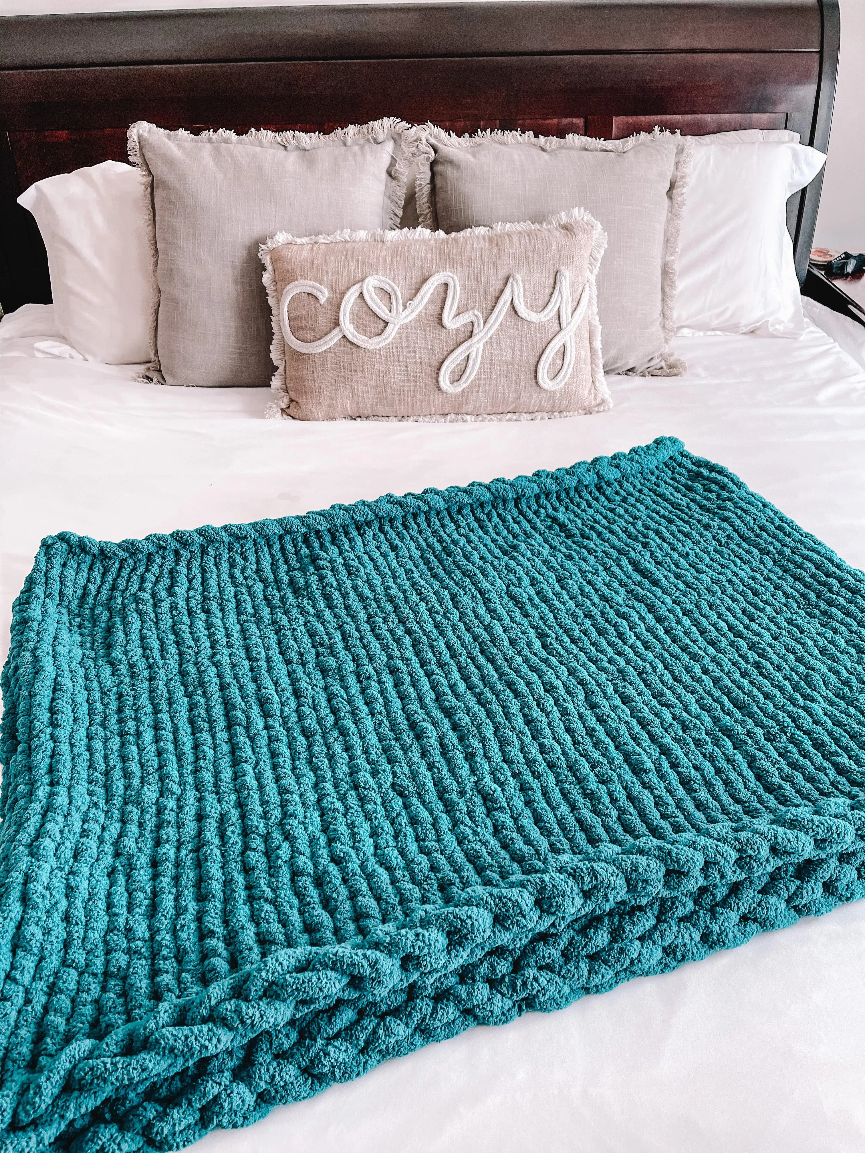 Teal Cozy Throw