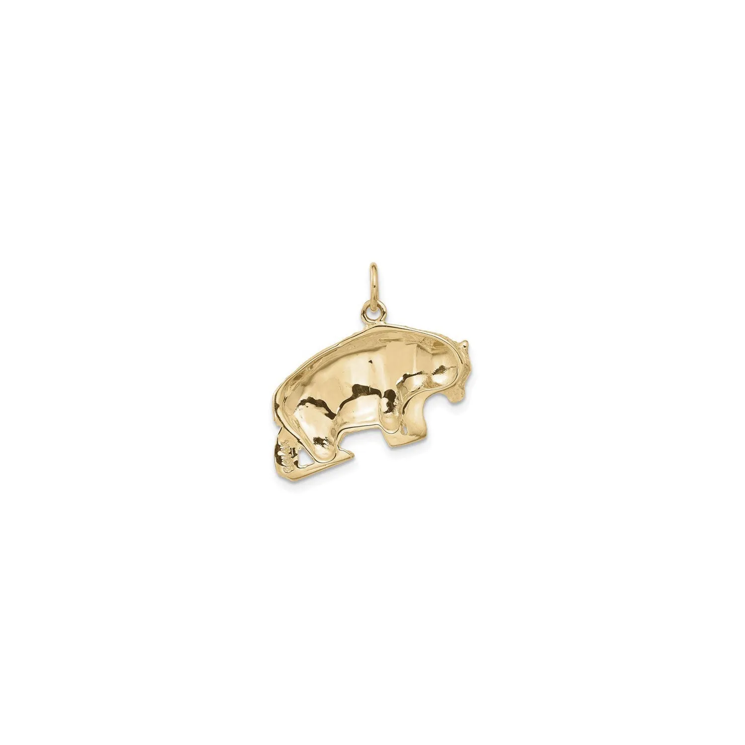 Textured Bear Pendant (14K)