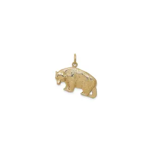 Textured Bear Pendant (14K)