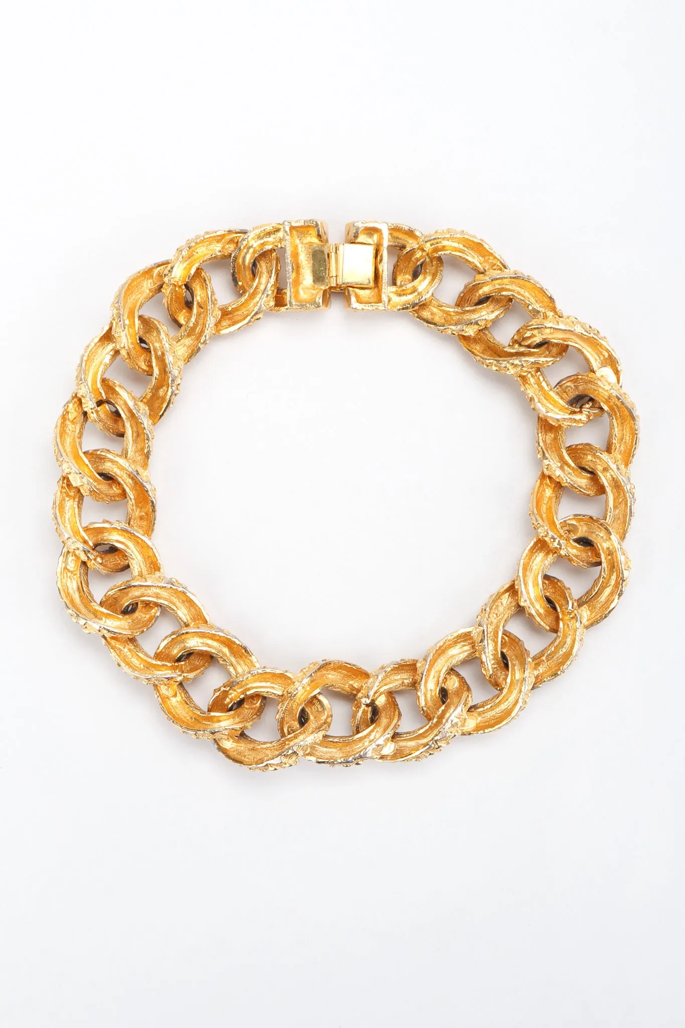 Textured Chain Collar Necklace