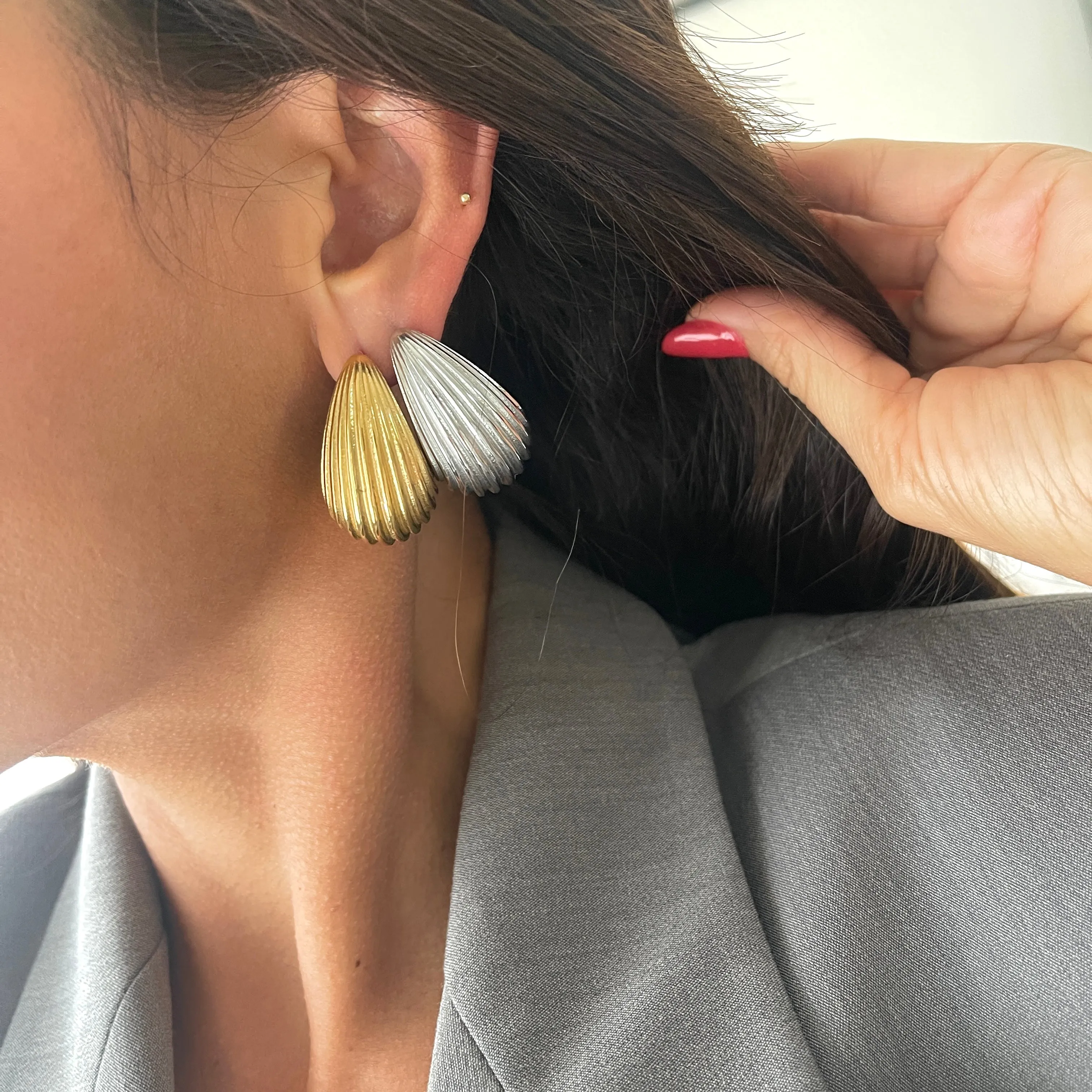 Textured Drop Earrings