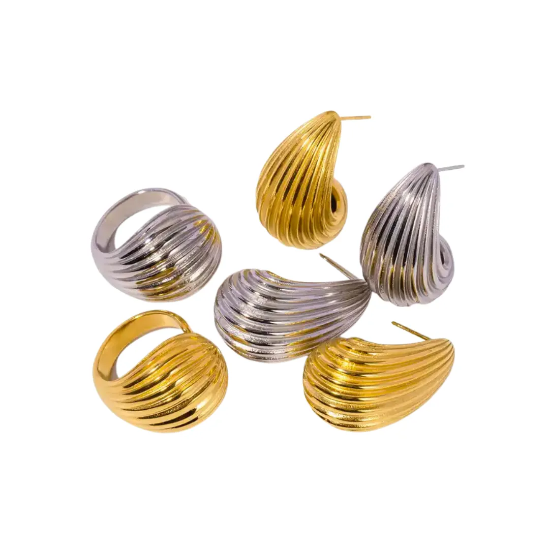 Textured Drop Earrings