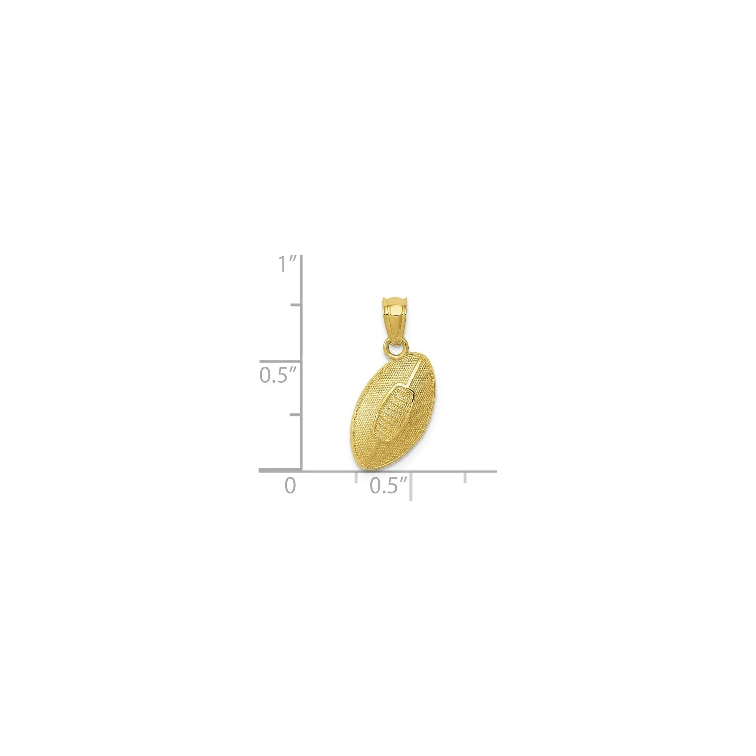 Textured Football Pendant (14K)