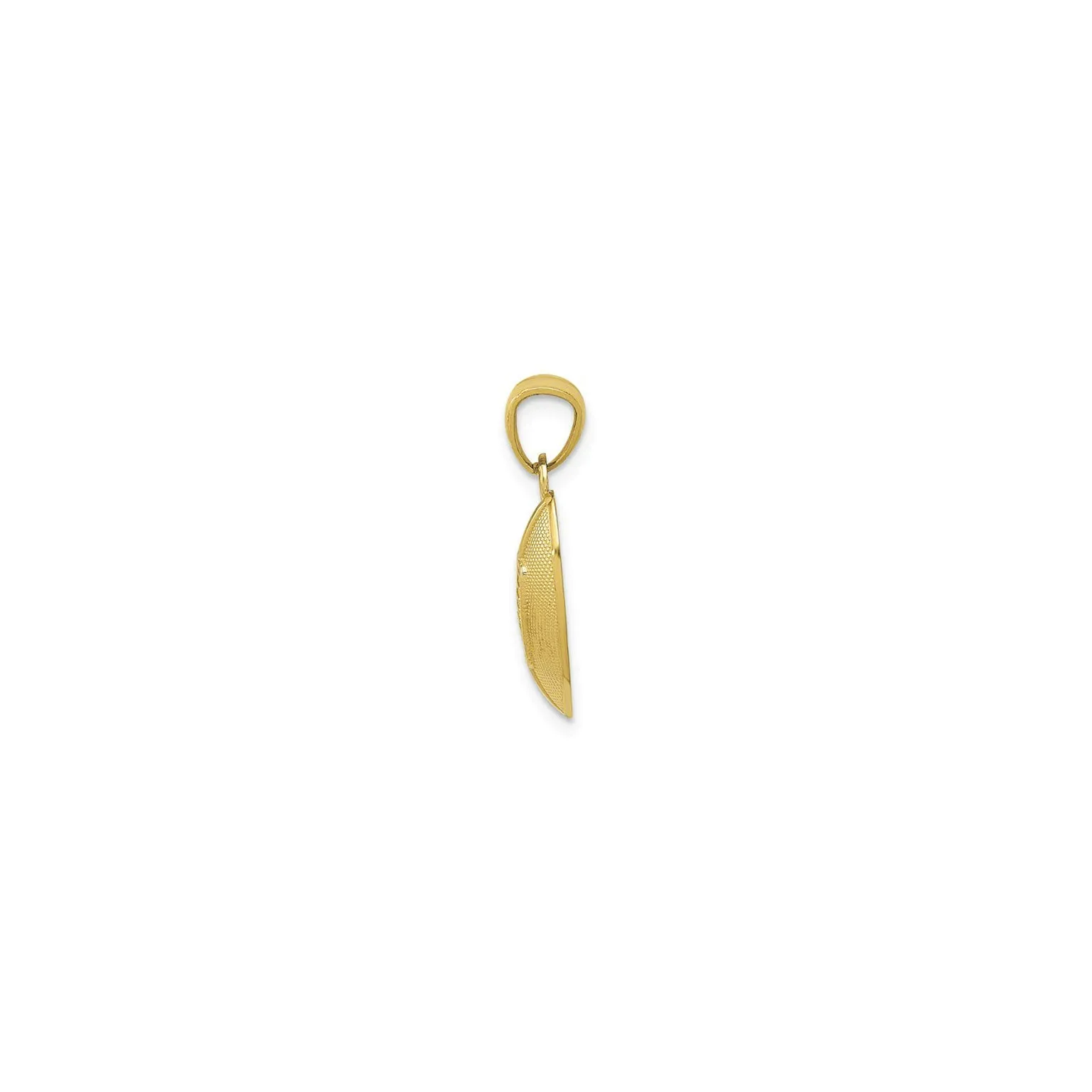 Textured Football Pendant (14K)