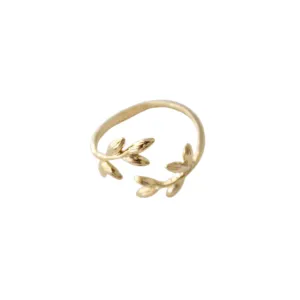 Textured Gold Branch Ring