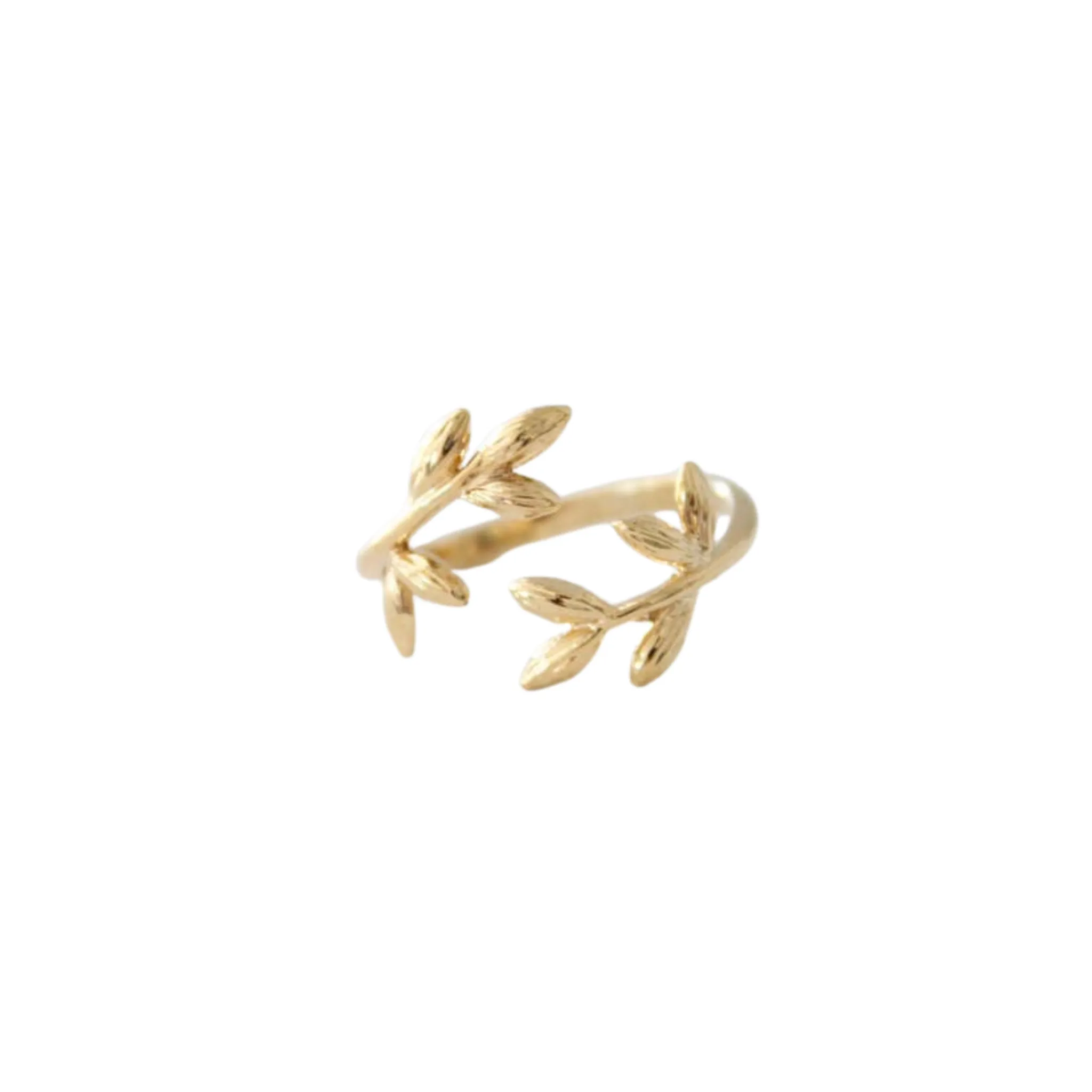 Textured Gold Branch Ring