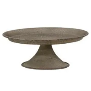 Textured Gray Metal Pillar Tray