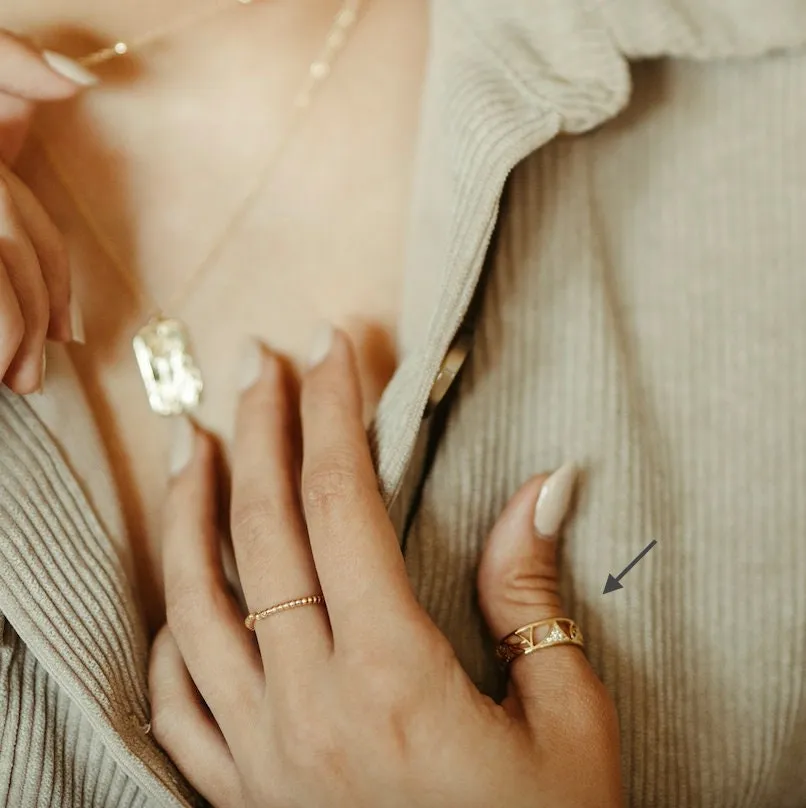Textured Hollow Ring