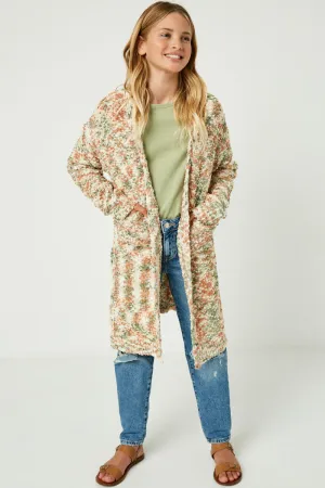 Textured Knit Sweater Cardigan
