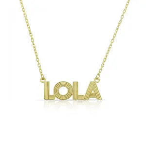 Textured Name Necklace
