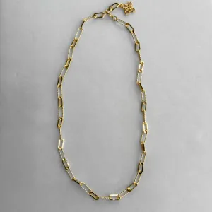 Textured Paper Clip Necklace