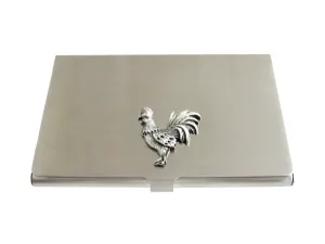 Textured Rooster Chicken Bird Business Card Holder