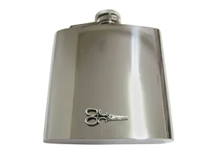 Textured Scissor 6 Oz. Stainless Steel Flask