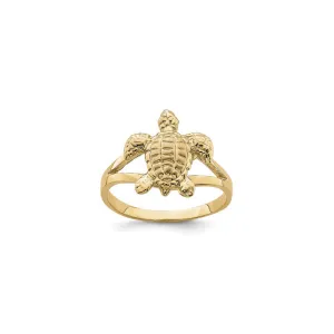 Textured Sea Turtle Ring (14K)