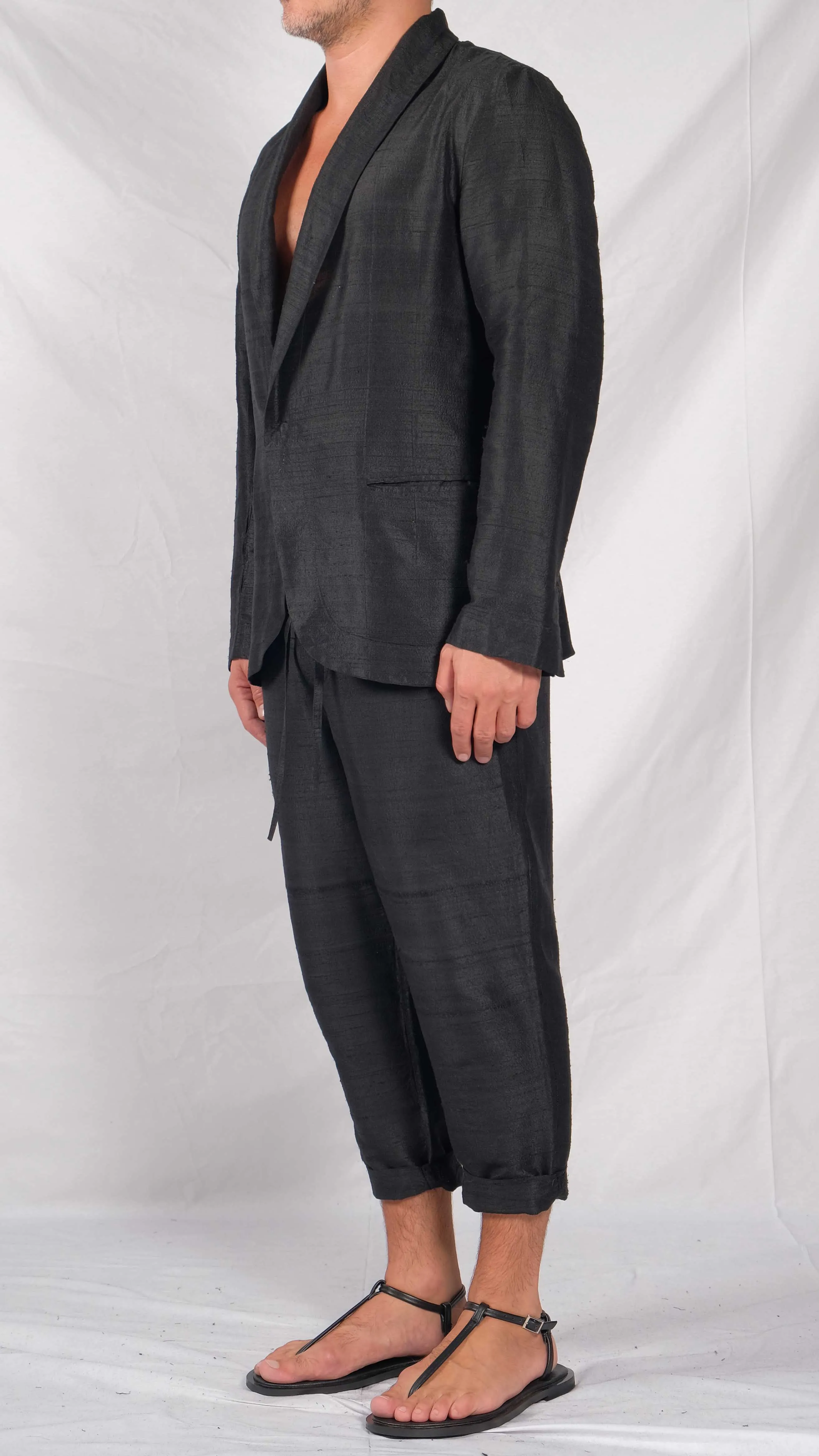 Textured Silk Blazer