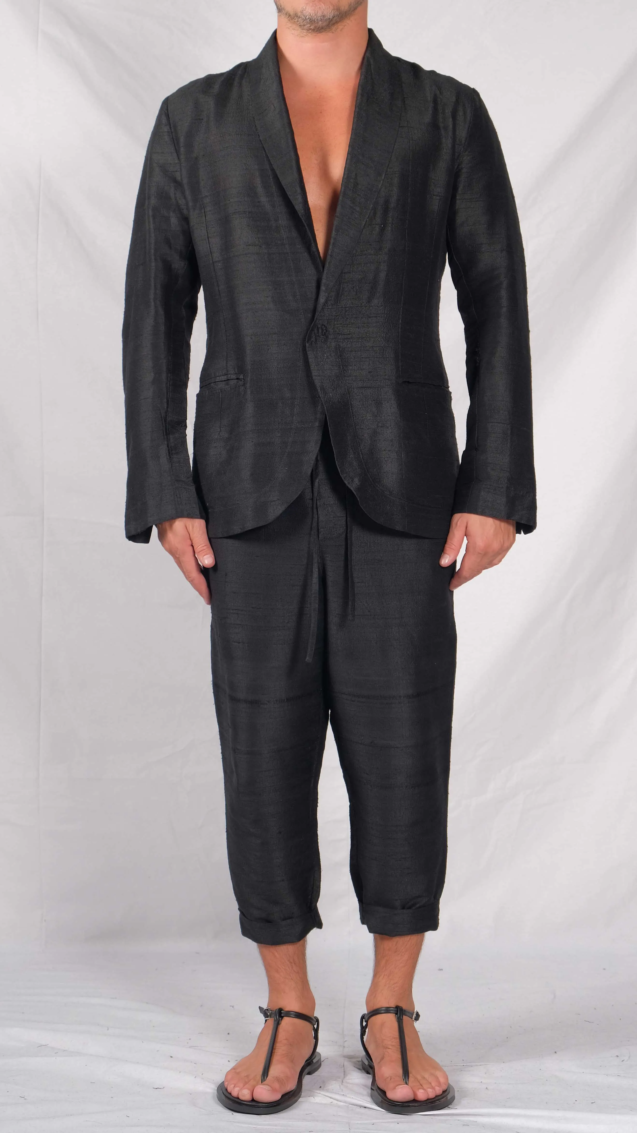 Textured Silk Blazer