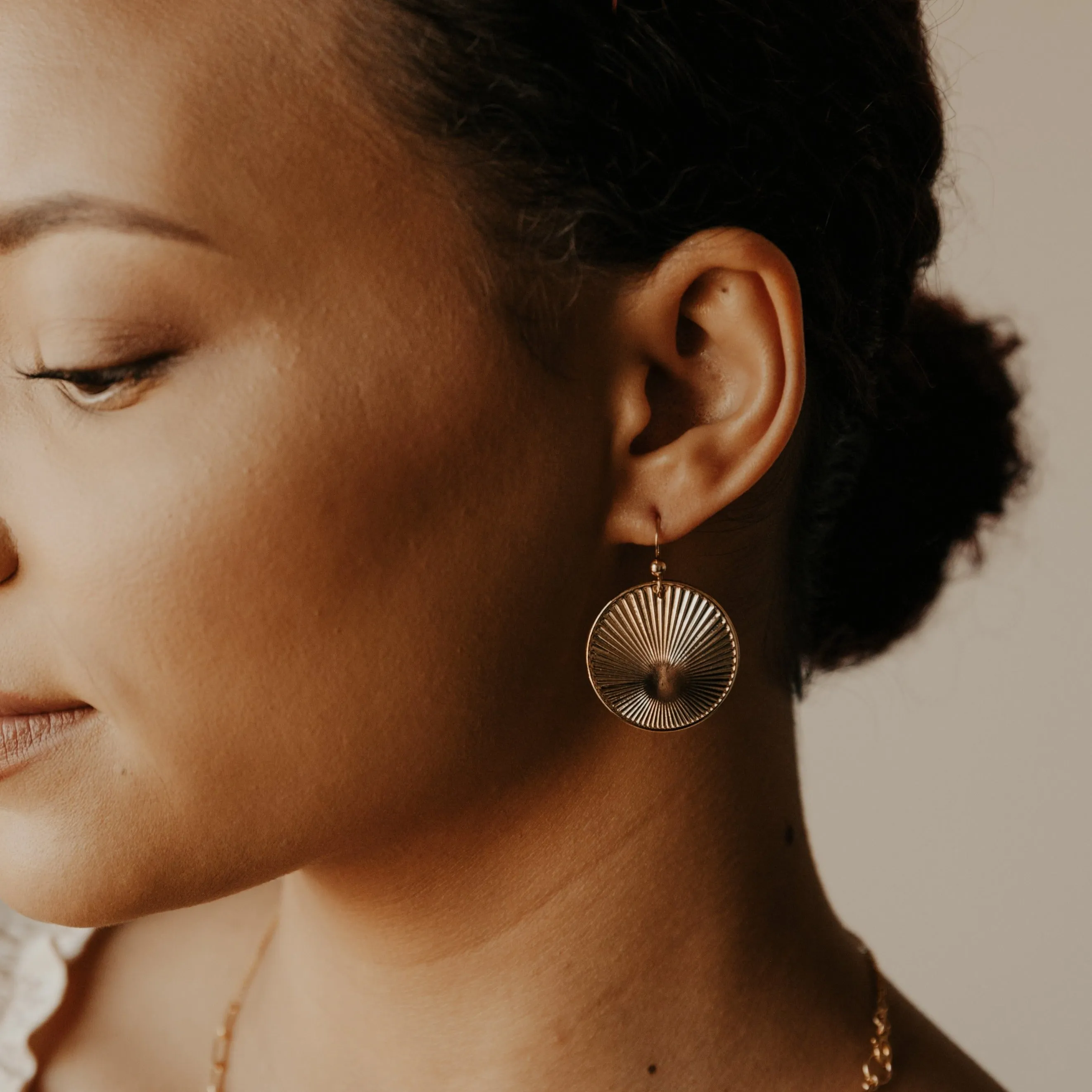Textured Sundallion Earrings