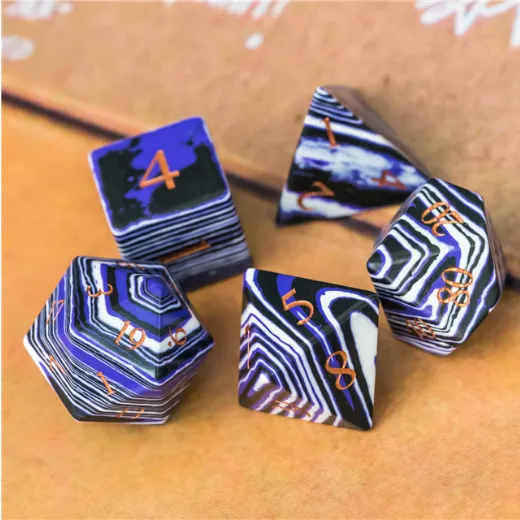 Textured Turquoise Black & Blue - Engraved