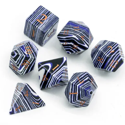 Textured Turquoise Black & Blue - Engraved