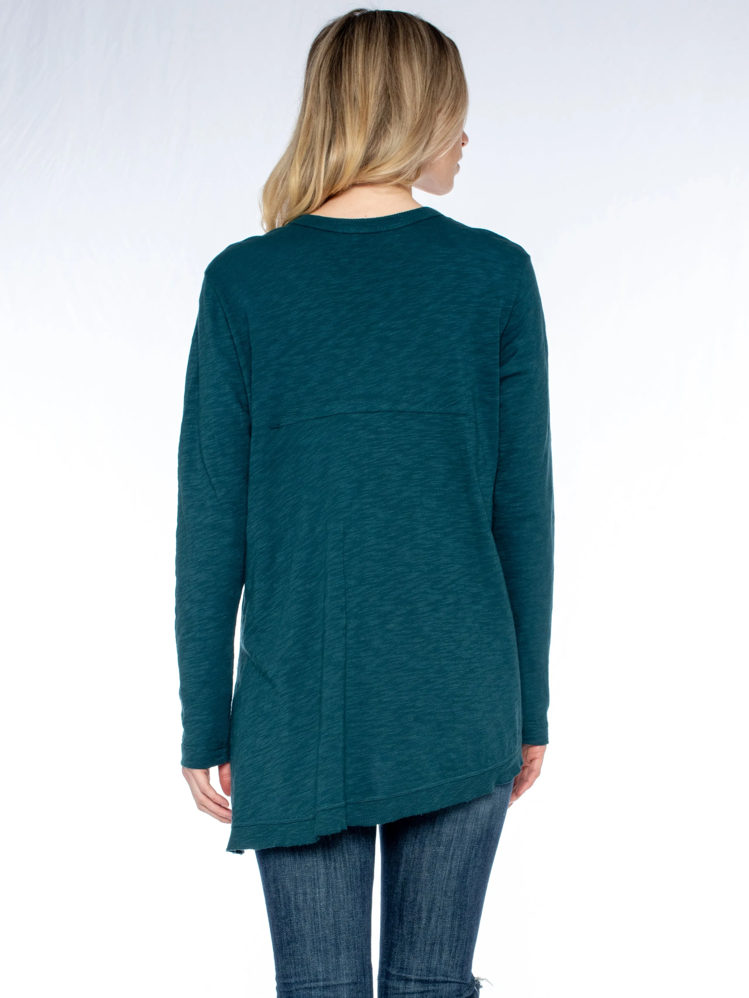 The Long Sleeve Asymmetrical Slouchy Tunic Top
