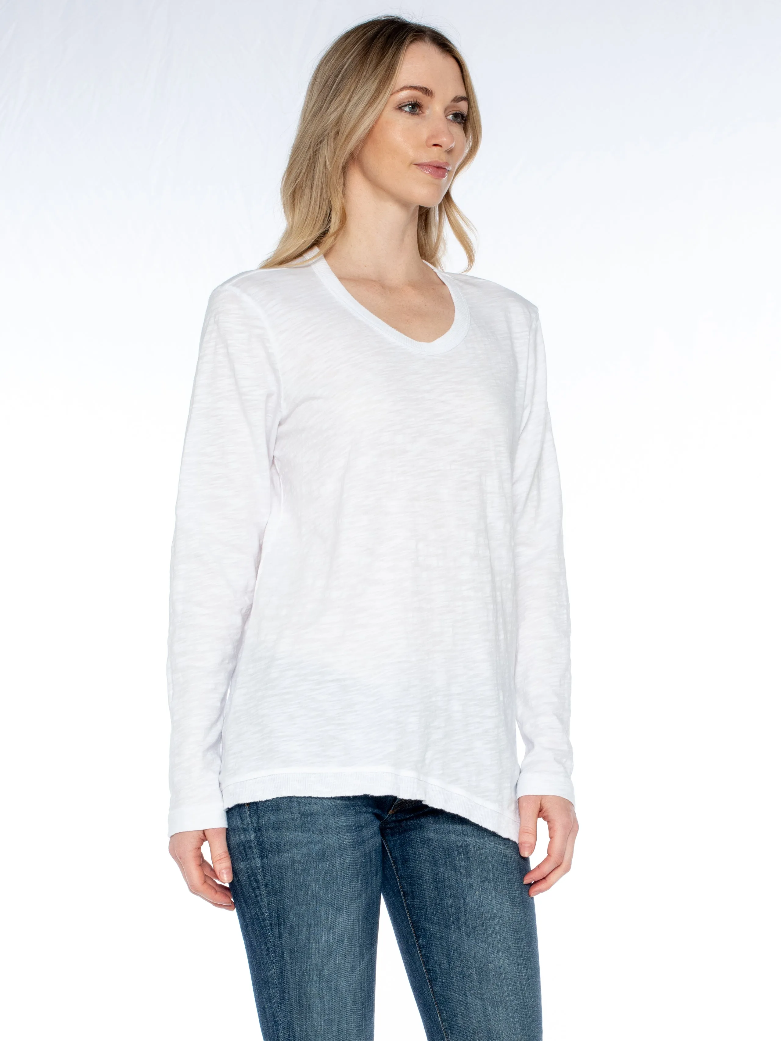 The Long Sleeve Asymmetrical Slouchy Tunic Top
