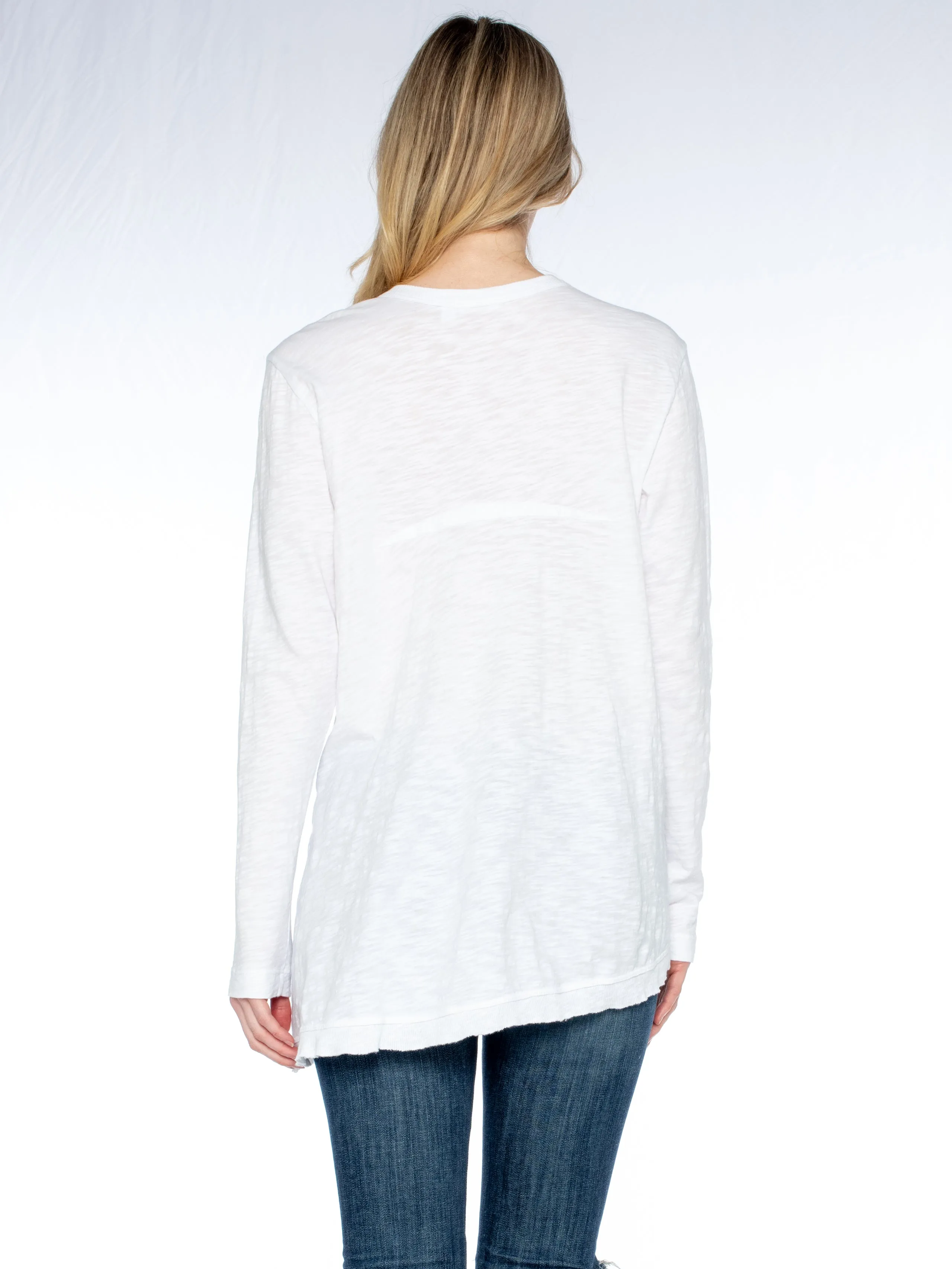 The Long Sleeve Asymmetrical Slouchy Tunic Top