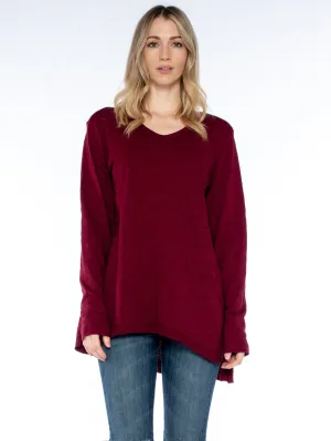 The Long Sleeve Asymmetrical Slouchy Tunic Top