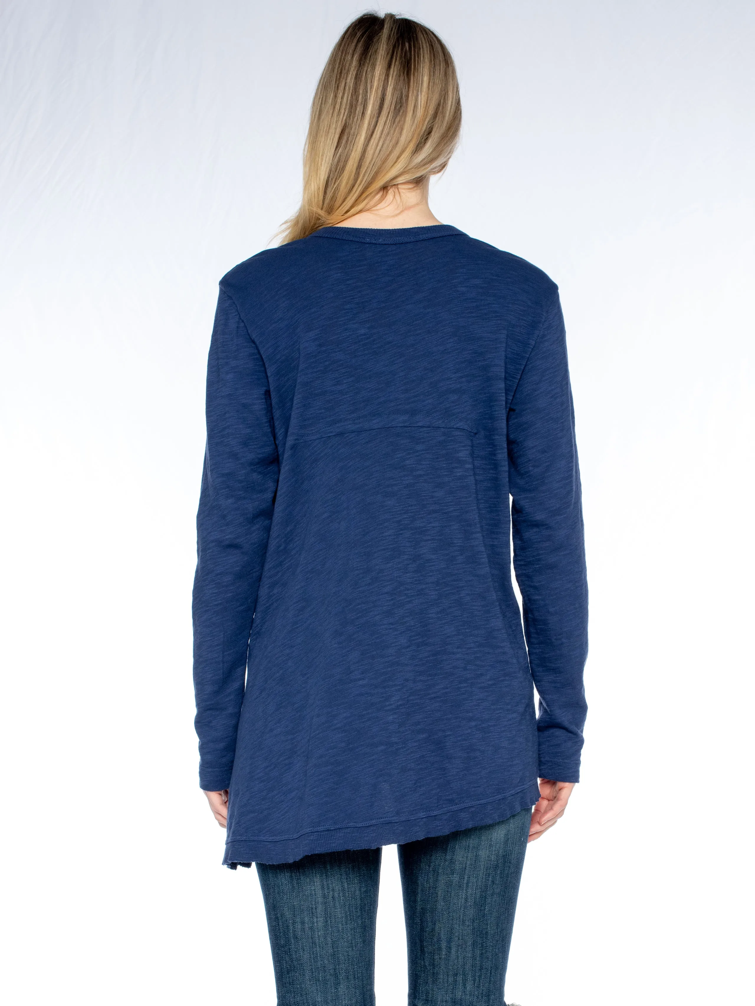 The Long Sleeve Asymmetrical Slouchy Tunic Top