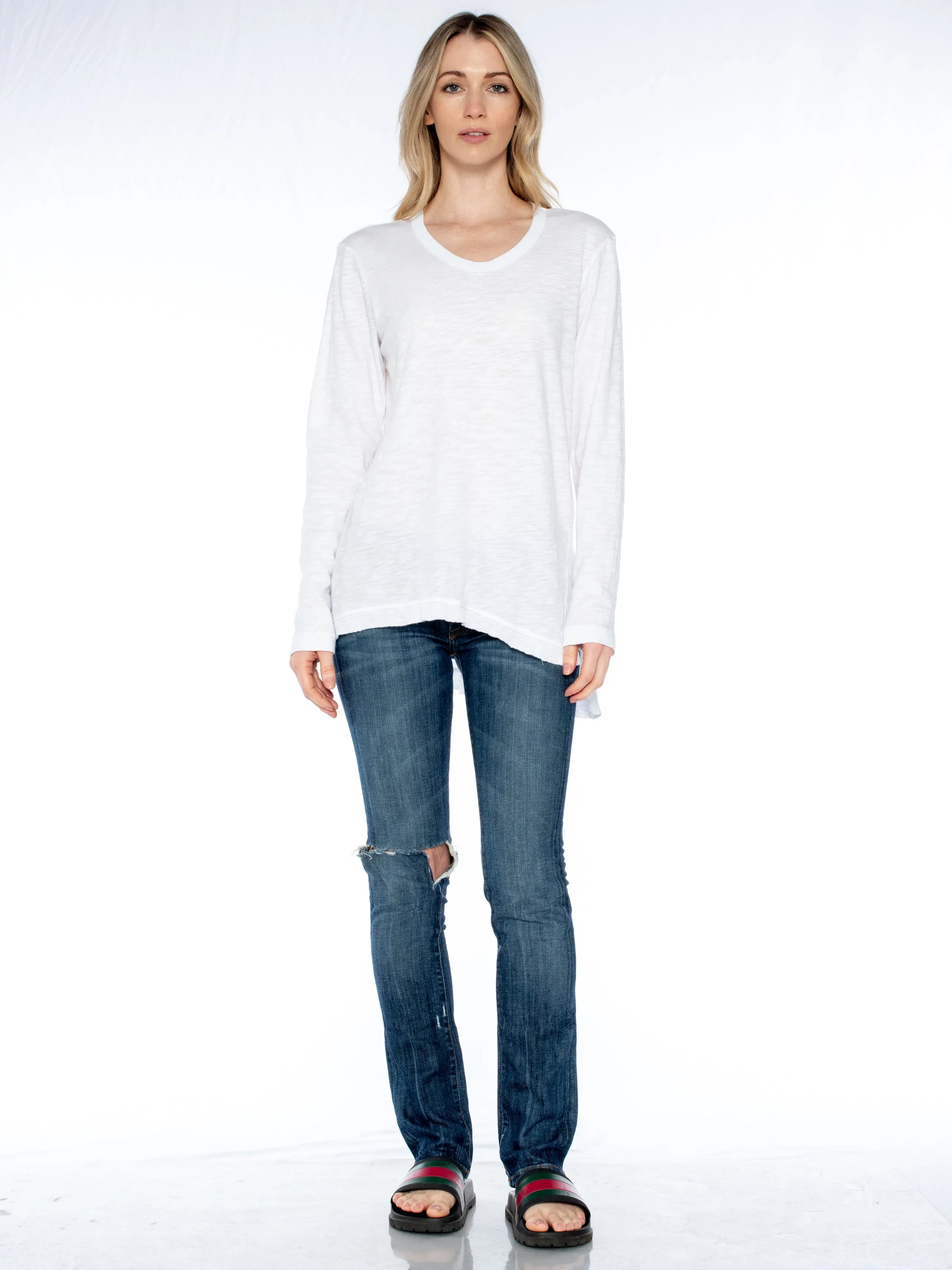 The Long Sleeve Asymmetrical Slouchy Tunic Top
