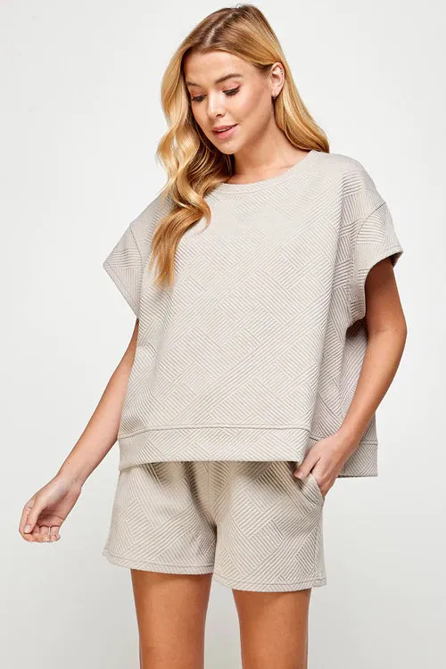 The One And Only Textured Short Sleeve