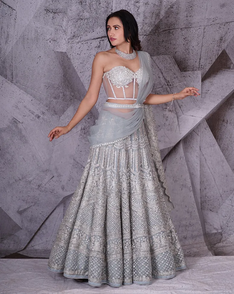 The Spree Blue Lehenga