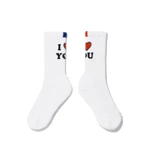 The Women's I Love You Sock - White