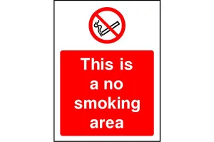 This is a no smoking area sign