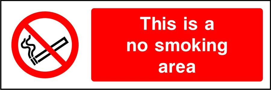 This is a no smoking area sign