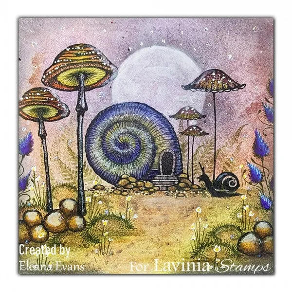 Thistle Cap Mushrooms Clear Stamp Lavinia LAV856