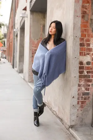 Tilly Tassle Scarf Blue