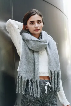 Tilly Tassle Scarf Gray
