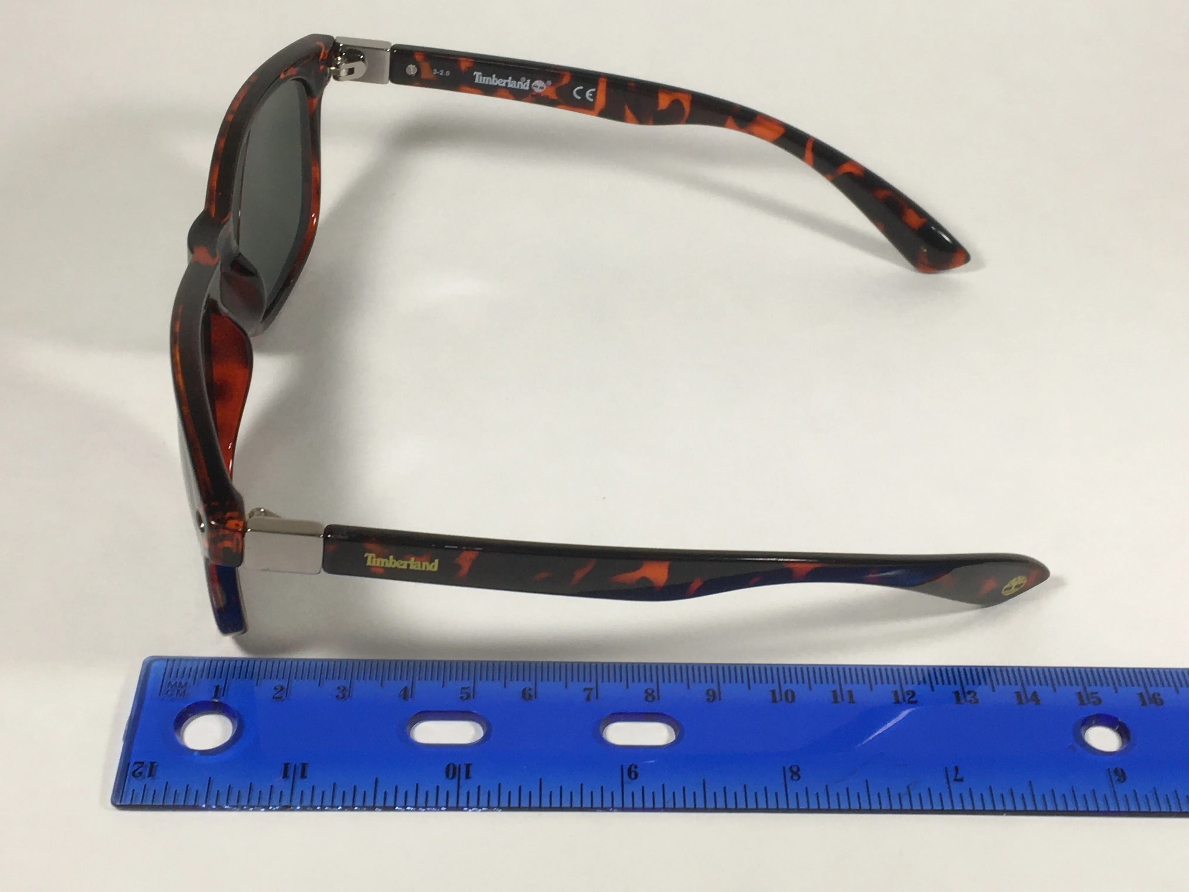 Timberland Square Sunglasses Dark Brown Tortoise Frame Green Lens TB7154 52N