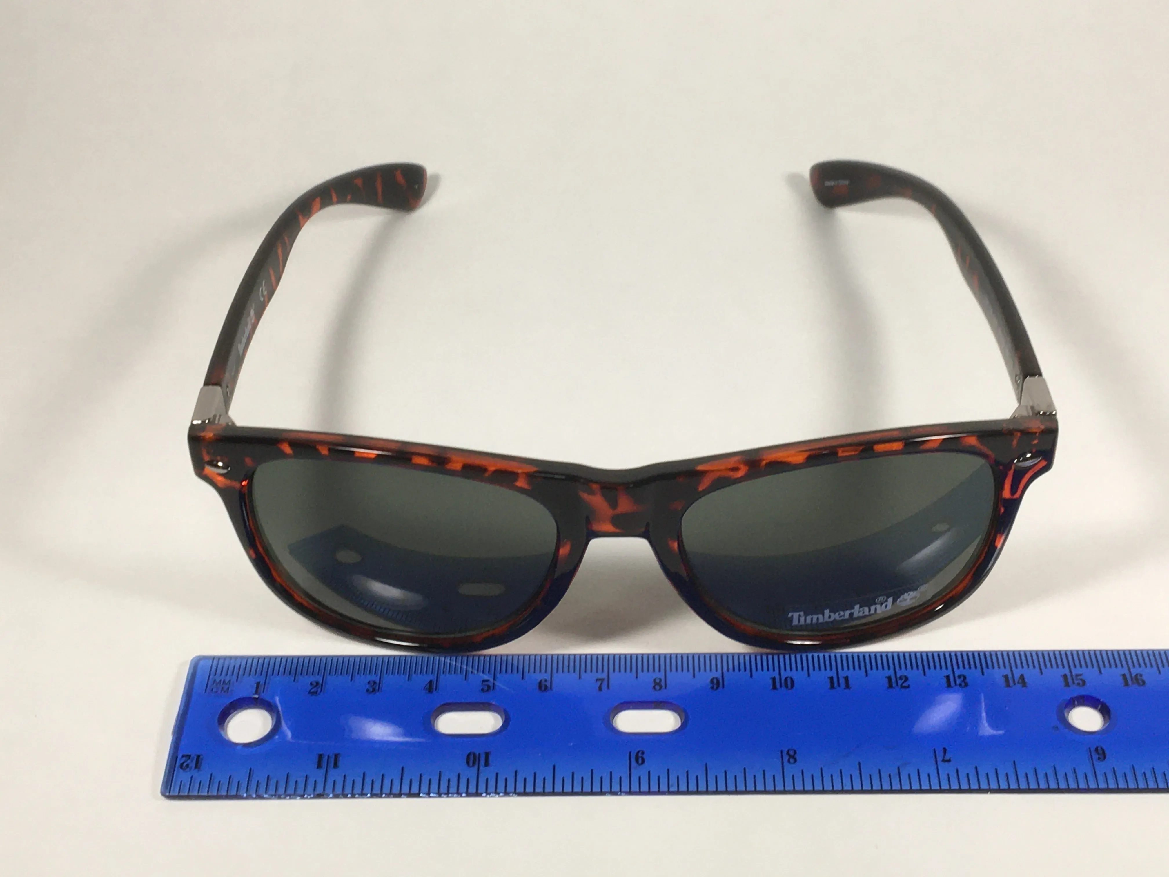 Timberland Square Sunglasses Dark Brown Tortoise Frame Green Lens TB7154 52N