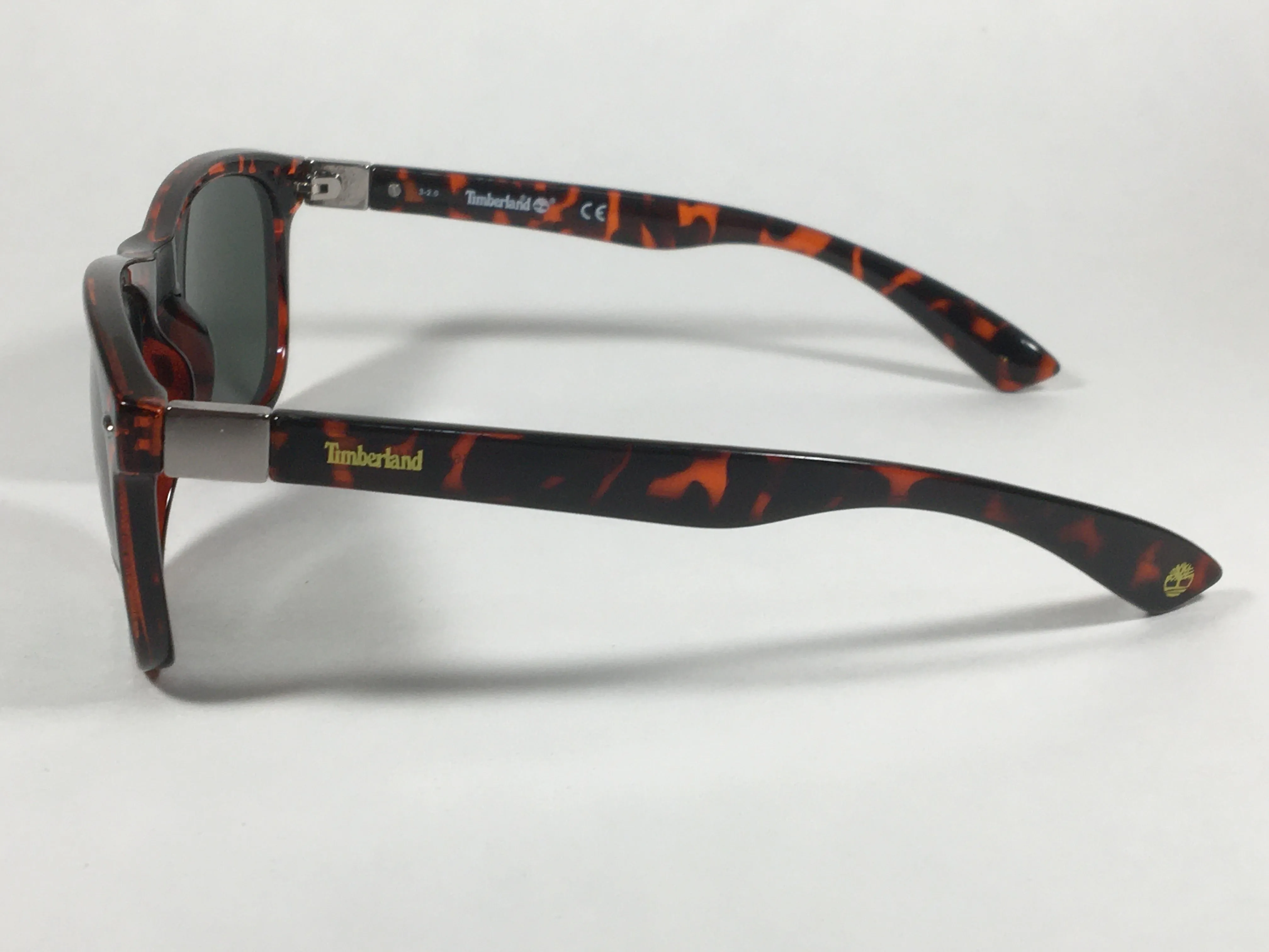 Timberland Square Sunglasses Dark Brown Tortoise Frame Green Lens TB7154 52N
