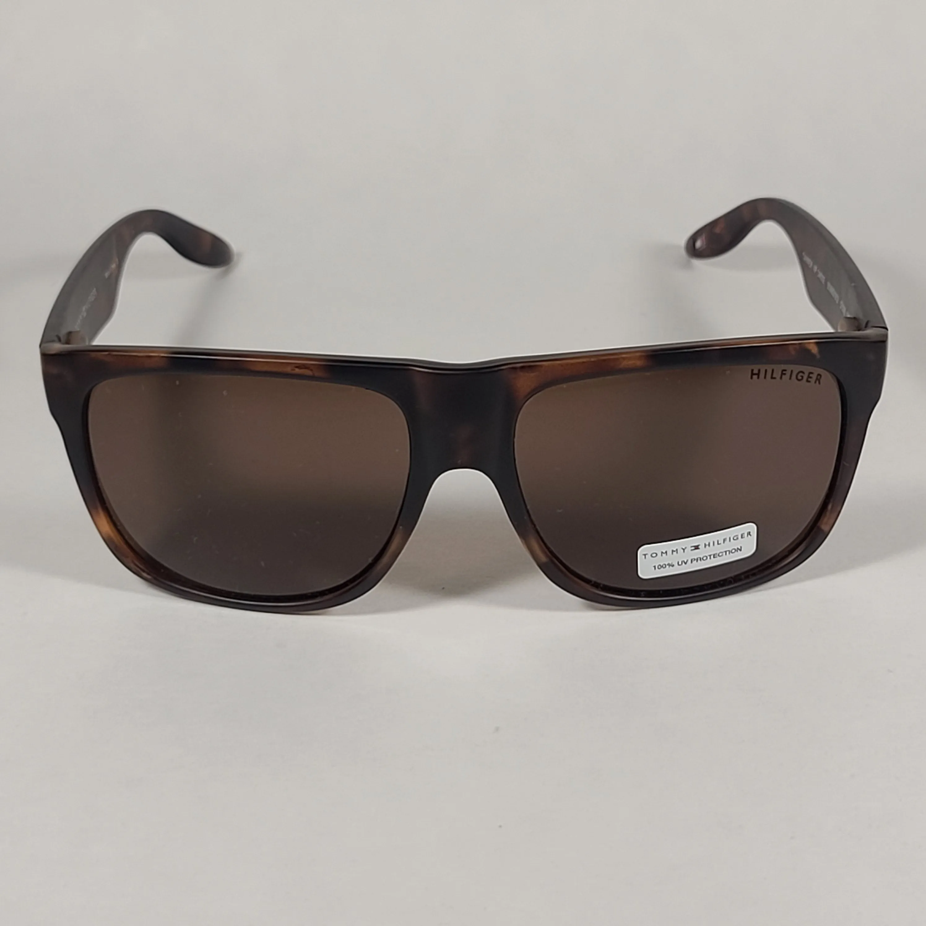 Tommy Hilfiger "Tanner" Square Sunglasses Brown Tort Havana Brown Lens MP OM302