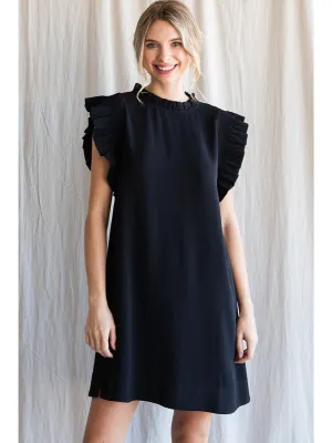 Tonya Frill Ruffle Sleeve Dress