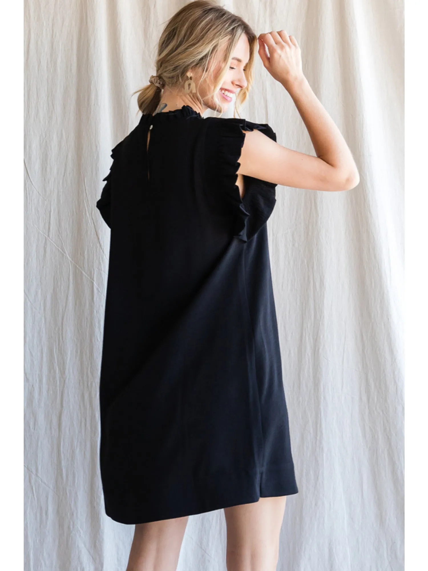 Tonya Frill Ruffle Sleeve Dress